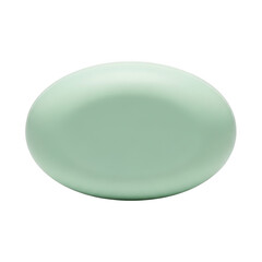 Light green oval-shaped pill or capsule on a white background