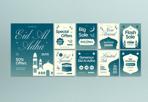 Blue Gradient Eid Al Adha Sale Banner