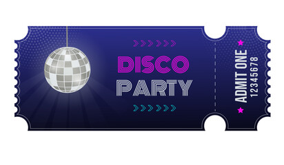 disco party ticket vector