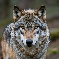 Obraz premium gray wolf canis lupus