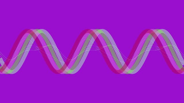Purple Background with Wavy Line Animation.