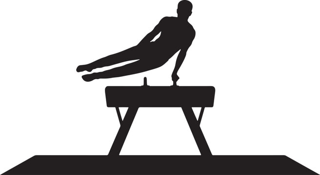 Vector of a gymnast performing