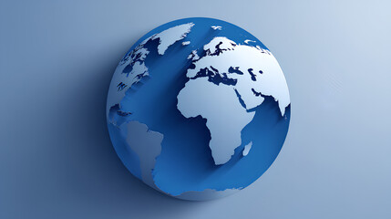 Obraz premium Curved world map silhouette, half globe of blue planet Earth, global business geography, worldwide international. Africa, Asia and America, Europe, Australia continents. Travel vector infographics