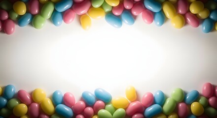 Obraz premium Easter sunday celebration with colorful easter eggs border