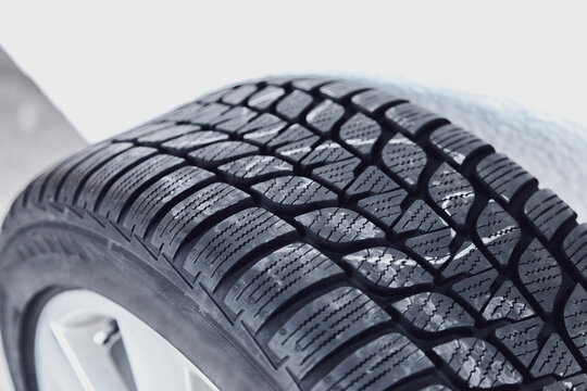 Close-up of winter tire