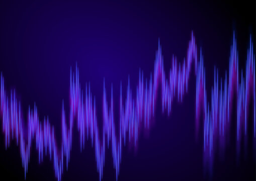 The image conveys a very modern energy and movement, like the pulse of innovation driving the digital world, communicated through neon purple light.