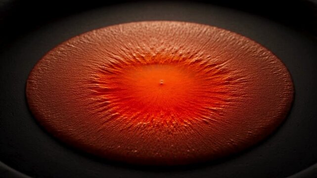 Ultra Macro Slow Motion of Molten Copper Cooling and Solidifying
