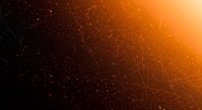 Abstract Golden Texture Background with Scratches and Dust Particles