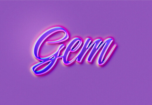 Colorful Gem Text Effect