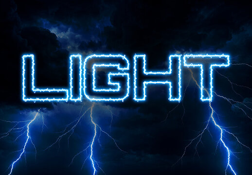 Electric Lightning Text Effect