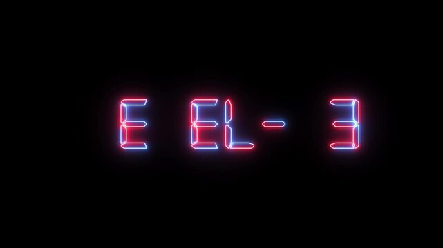 Level 63 text font with neon light. Level Up neon 63 sign. neon letters spelling out level Up appear on screen display change animation for video