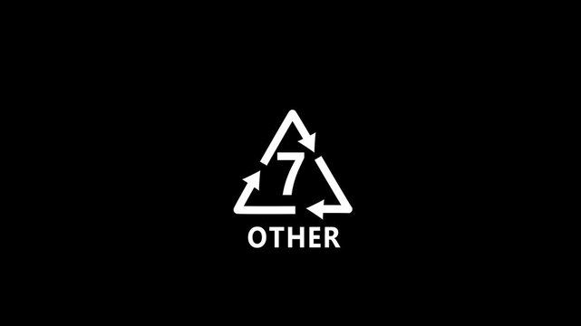 Recycling symbol for plastic number 7 Other image photo