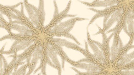 Warm Beige Abstract Texture Background with Delicate Botanical Lines.