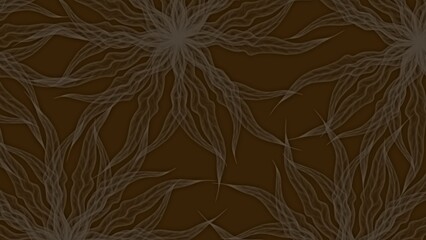 Dark Brown Abstract Texture Background with Organic Branch Shadows.