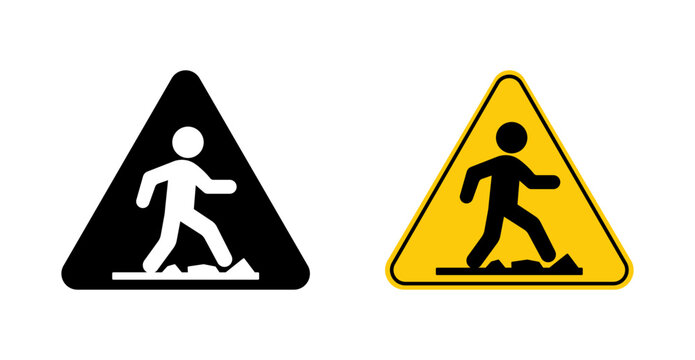 Uneven Surface Road Hazard Warning Icon