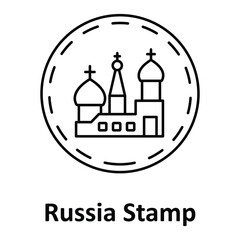 Fototapeta premium Russia Stamp Vector Icon which can easily modify or edit