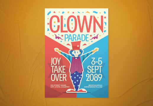 Clown Parade Event Flyer