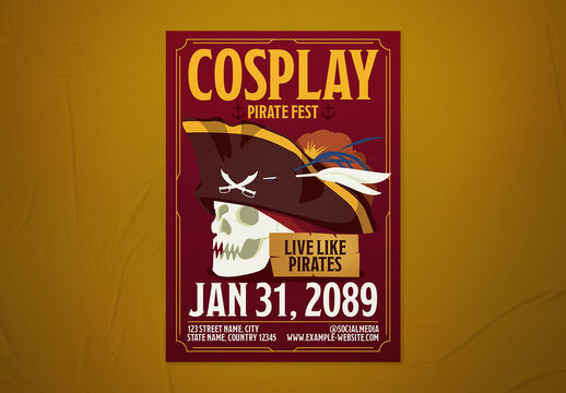 Cosplay Pirate Festival Flyer