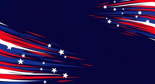 Memorial day tribute patriotic american flag design with stars