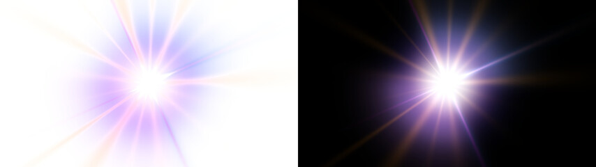 Vibrant abstract light burst with radiant beams against dark background in digital illustration style