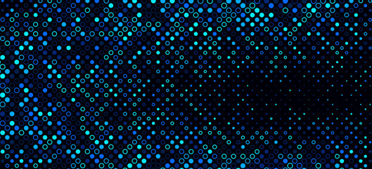 Blue glowing hexagon texture. Abstract hexagonal grid gradient wallpaper. Navy honeycomb pattern backdrop. Vector modern technology, business, science, healthcare, medicine, presentation background