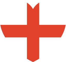 England Flag heart shaped badge. England flag button. National England heart flag icon. 