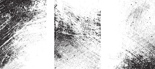 Grunge overlay vector grainy letterpress textures. Imprint texture grungy set. Rolled ink pressed texture. Screen print clean overlay pattern .Fine dust pattern texture. Distressed mask overlay.
