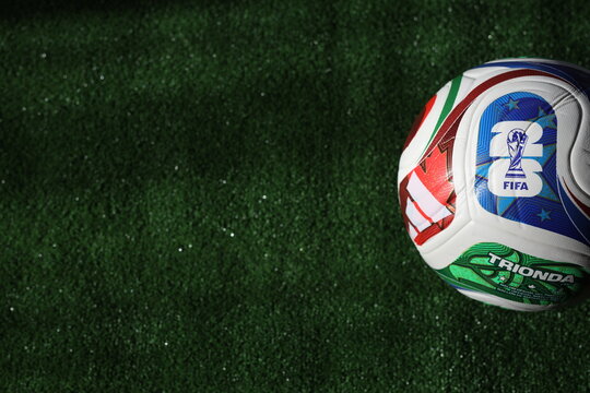 Official FIFA World Cup 2026 match ball. 18 February 2026. Minsk , Belarus.