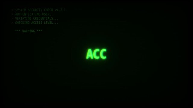 Access Denied Retro CRT Monitor Animation 4K - Vintage Computer Screen Phosphor Green Text DOS Terminal Scanlines Flicker Old School Tech Nostalgia