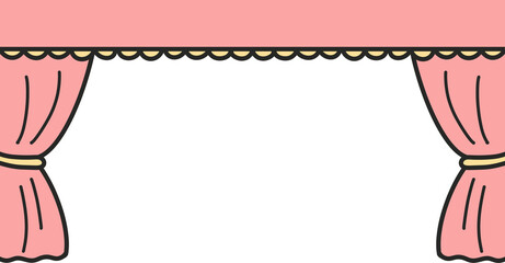 분홍색 무대커튼