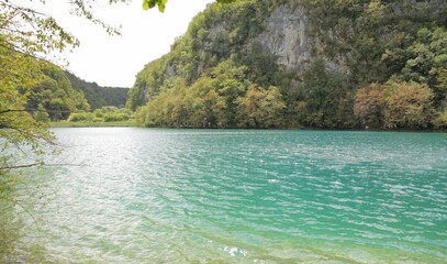 turquoise lake in plitvice national park