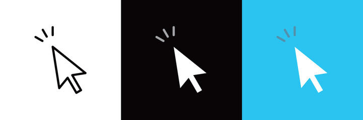 シンプルで編集可能なカーソル矢印アイコン