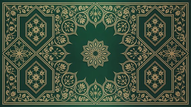 Islamic Decorative Floral Geometric Luxury Background