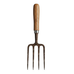 Rusty Garden Fork With Wooden Handle