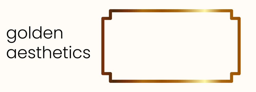 Frame label cover with gold golden border for elegant antique vintage. Premium boarder rococo with square invitation vector for line rectangle box. Luxury deco frame with element gold thin.