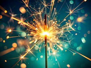 sparkler on black background