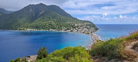 View at the fishervillage of Scotts Head in Dominica island © fotoember