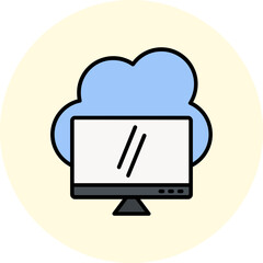 Cloud Computing Vector Icon