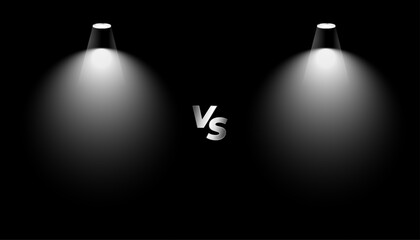duel contest versus vs dark banner with spot light effect © starlineart