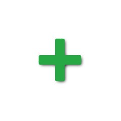 Obraz premium Green Plus Sign Icon