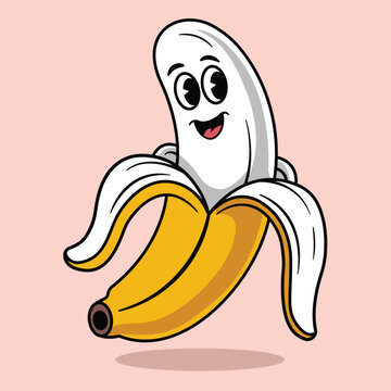 Cute Banana Ghost Halloween Sticker