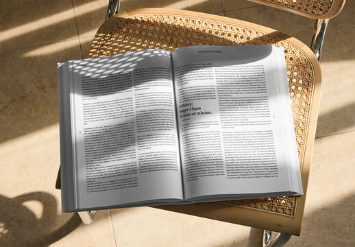 Mockup Of Book With Customizable Pages