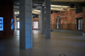 Modern Exhibition Space with Industrial Loft Design