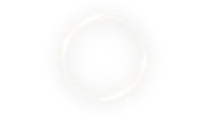 Radiant swirl frame overlay PNG isolated on transparent background with luminous trail