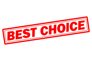 BEST CHOICE - BEST CHOICE text written on Red Rubber Stamp 
