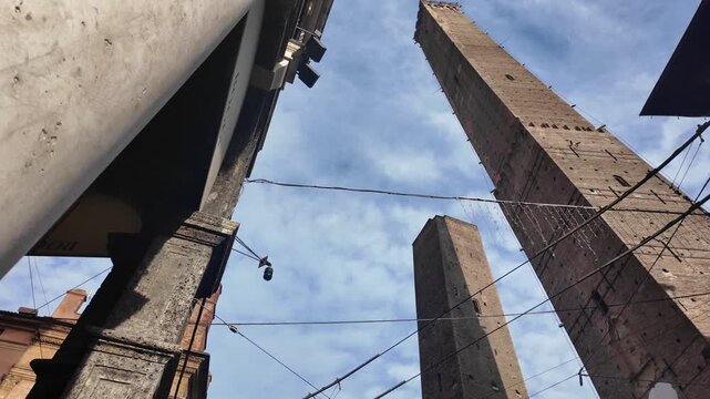 Panorama of The Old Town of city of Bologna, Emilia-Romagna Region, Italy