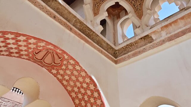 Ceiling dome of the Almoravid Koubba in Marrakesh, Morocco