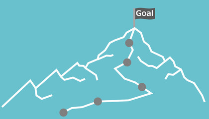 目標達成へのロードマップのイラスト