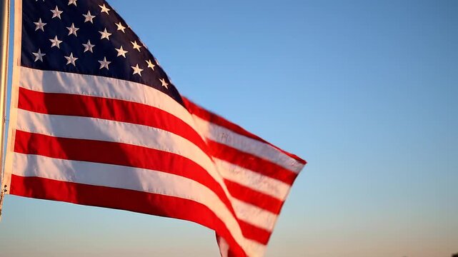 American Flag and Veteran Tribute at Iwo Jima Memorial &ndash; Patriotic Remembrance and Honor