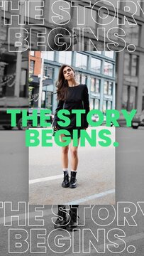 Dynamic Kinetic Modern Vertical Social Media Intro
